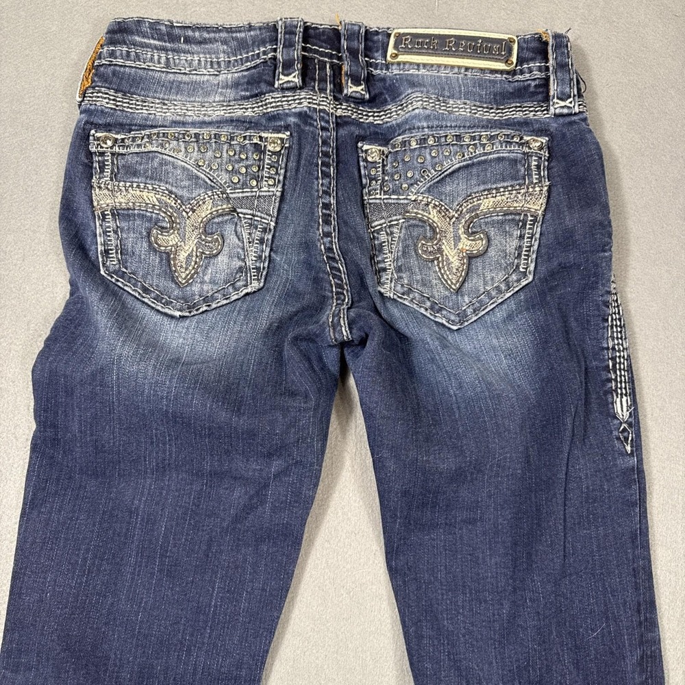 jEANS sKINNY Rock Revival womens  27  henna tHICK sTITCH  bLING